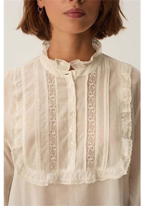 Des Petits Hauts Sothis Écru Cotton Voile Blouse Des Petits Hauts |  | 1H250417ECRU